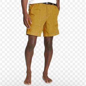 1 Eddie Bauer Mustard Yellow 
Faultline Corduroy Shorts w/ Black Belt Size: M